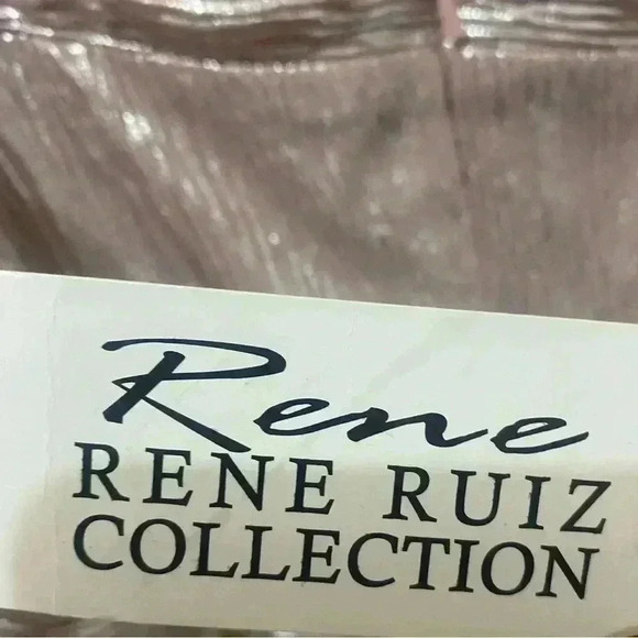Rene Ruiz Collection Strapless Metallic Gown Size 12 - Picture 5 of 8